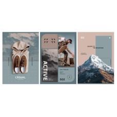 Тетрадь 96л., А4, клетка BG "Men\'s style", матовая ламинация 341668