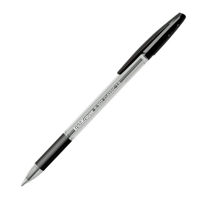 Ручка ERICH KRAUSE "R-301 Grip" черная 1.0мм корпус прозрачный рез 39528 087506