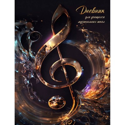 Дневник А5 48л "Для музыкальной школы. Дизайн 1 (25)" КанцЭксмо ДМФ254801