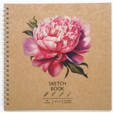 Скетчбук 195х195 30л "DRAFT and CRAFT. Peony" КанцЭксмо ТСК305456