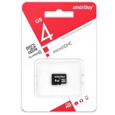 Карта памяти MicroSDHC 4 Gb SmartBuy class 10 41598