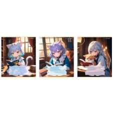 Тетрадь А5 24л "Милашки и книжки (Универсальная плашка)" КанцЭксмо ТЛ249266