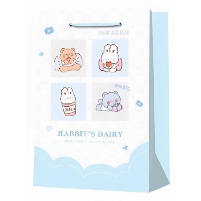 Dream cards Пакет подарочный с мат.лам. 31*42*12 см (размер ХL) Лучшие друзья,голубой,210 г.ПКП-6616