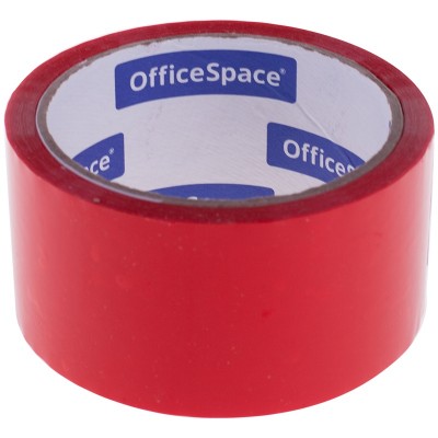 Клейкая лента упаковочная OfficeSpace, 48мм*40м, 45мкм, красная, ШК 212005