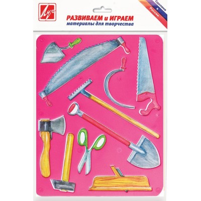 Трафарет ЛУЧ ИНСТРУМЕНТЫ 165х205 мм пластик роз. Луч 024393