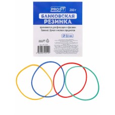 TM"Profit"Банковская резинка 60мм цветная (БР-2519) 200г в упаковке БР-2519