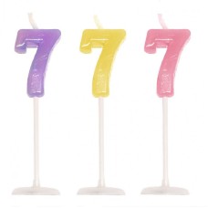 Свеча цифра "7", цв.асс 122916-7 /1 /50 /0 /2000 265400