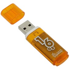 Память Smart Buy "Glossy"  16GB, USB 2.0 Flash Drive, оранжевый Smart Buy 230853