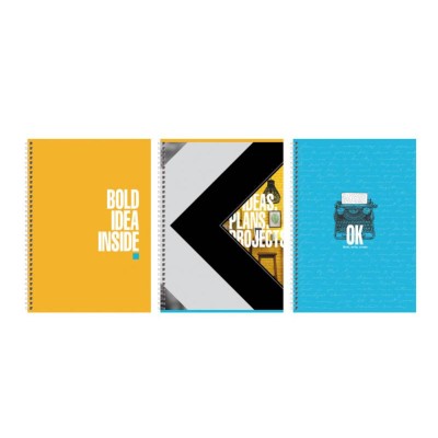 Тетрадь 120л., А4, клетка, на гребне BG "Смелые идеи" 358325 Тетрадь 120л., А4, клетка, на гребне BG "Смелые идеи" 358325