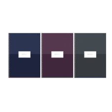 Тетрадь 80л., А4, клетка, на гребне BG "Minimal", глянцевая ламинация, тиснение фольгой 378737