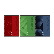 Тетрадь 80л., А4, клетка, на гребне BG "Monocolor. Classic" 373467