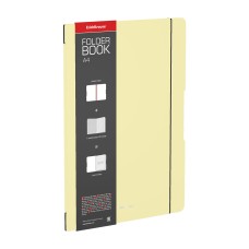 Тетрадь общая ученическая в съемной пластиковой обложке ErichKrause® FolderBook Pastel, желтый, А4, 48 листов, клетка 56124