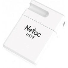 Флеш-диск 16 GB NETAC U116, USB 2.0, белый, NT03U116N-016G-20WH