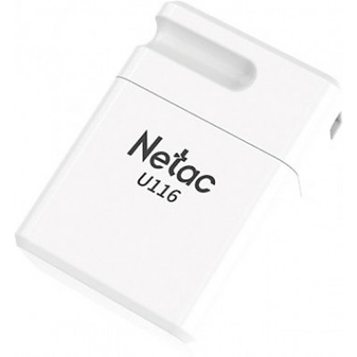 Флеш-диск 16 GB NETAC U116, USB 2.0, белый, NT03U116N-016G-20WH