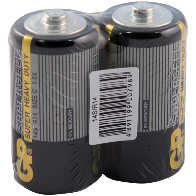 Набор батареек 2шт GP Supercell C (R14) 14S солевая, OS2 GP 168547