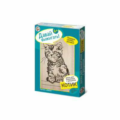 Рисунок для выжигания.Котик