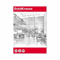 Бумага для черчения в картонной папке ErichKrause, А3, 10 листов, без рамки 1шт 53136