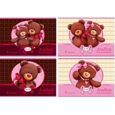 Альбом для рисования 8 л. А4 "Choco&Milk" (ассорти) блёстки А4ск8_гл 4240