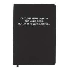 Записная книжка 160л. клетка "Сегодня меня ждали большие дела" A5 (140 ммx205 мм) 2251571