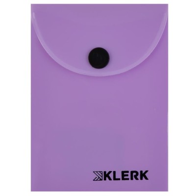 Папка-конверт на кноп А7 (75*105мм) 0,18мм KLERK Pastel 241319 непрозрачная лаванда 241319
