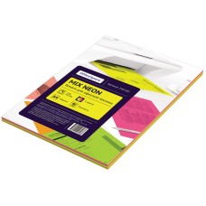 Бумага цветная OfficeSpace neon mix А4, 80г/м2, 100л. (5 цветов) Спейс 245192