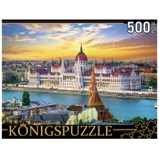 Konigspuzzle. ПАЗЛЫ 500 элементов. ШТK500-6799 ВЕНГРИЯ. ЗАКАТ В БУДАПЕШТЕ