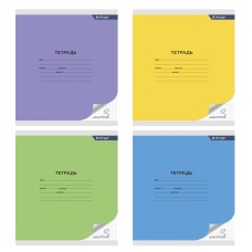 Тетрадь 12л., клетка, Alingar, скрепка, блок офсет, мелованный картон, "Mix Bright" AL9528