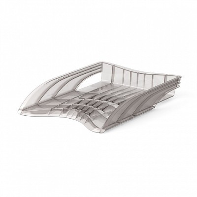 Лоток для бумаг пластиковый ErichKrause® S-Wing, Classic, дымчатый 22534