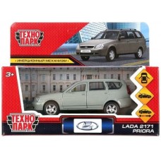 Машина металл LADA PRIORA 12см,двери,багаж,инерц, бежевый, РRIОRАWАG-12-ВN