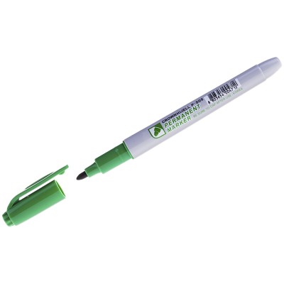 Маркер перманентный Crown "Multi Marker Slim" зеленый, пулевидный, 2мм 207896