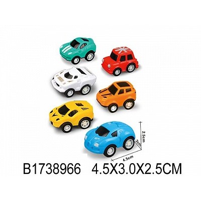 Машинка инерционная (4,5 см) "Яркие машинки" виды микс (арт. 1738966)