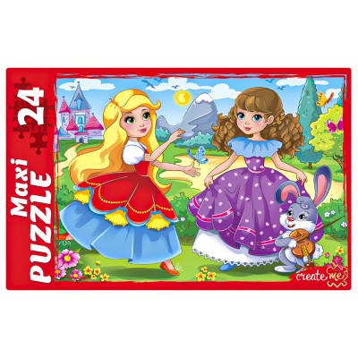 МАКСИ-ПАЗЛЫ. 24 элемента. ДЕВОЧКИ ПРИНЦЕССЫ (Арт. ПМ24-7318)