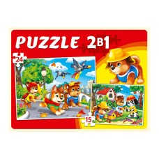 03. МАКСИ-ПАЗЛЫ 2 в 1. ДРУЖНЫЕ ЩЕНКИ (15 и 24 эл.) (Арт. П-0676) 03. МАКСИ-ПАЗЛЫ 2 в 1. ДРУЖНЫЕ ЩЕНКИ (15 и 24 эл.) (Арт. П-0676)