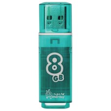Память Smart Buy "Glossy" 8GB, USB 2.0 Flash Drive, зеленый 230848
