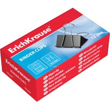 Зажимы для бумаг ErichKrause®, 15мм (коробка 12 шт.) 25085