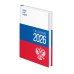 Ежедневник датированный 2026 145х215 мм, А5, STAFF, ламинированная обложка, "Символика РФ", 117314