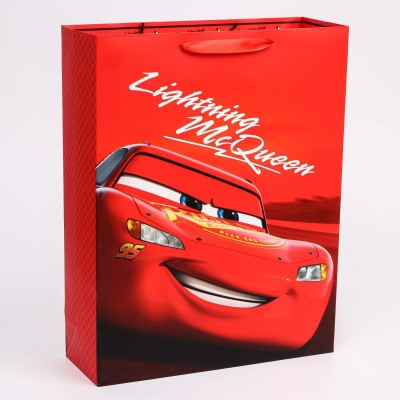 Пакет ламинат вертикальный "McQueen", Тачки, 31х40х11 см   4628802