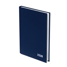 Ежедневник датированный 2026 145х215 мм, А5, STAFF, обложка бумвинил, синий, 117305