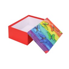 Коробка прямоугольная подарочная Радужные бабочки 35X27X15.5 см РазборКОР-7809