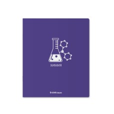 Тетрадь общая ученическая с пластиковой обложкой на скобе ErichKrause As easy as ABC, ХИМИЯ, 48 листов, клетка 59461