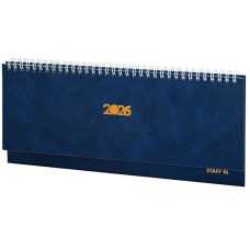 Планинг датированный 2026 300х130 мм, STAFF, гребень, обложка бумвинил, 64 л., синий, 117358