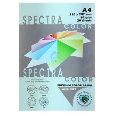 Бумага для копир.тех. А4 20л, 80г, "SPECTRA COLOR", Голубой пастель 180 300929