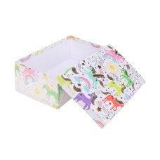 Коробка прямоугольная подарочная Радужные единороги 31X23X13.5 см РазборКОР-7816