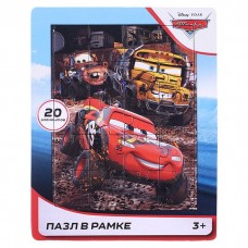 Пазл в рамке "Тачки" 2 20 эл (18,5х14,5см) Дисней 4001