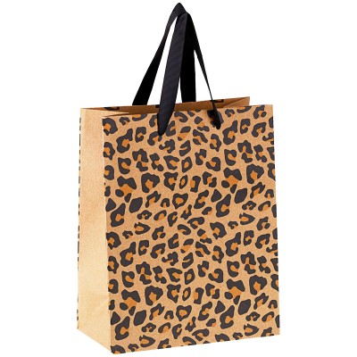 Пакет подарочный 18*23*10см MESHU "Leopard style", крафт 302919