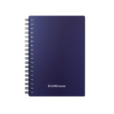 Тетрадь общая с пластиковой обложкой на спирали ErichKrause® Total Blue, А6, 80 листов, клетка 58550