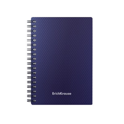 Тетрадь общая с пластиковой обложкой на спирали ErichKrause® Total Blue, А6, 80 листов, клетка 58550