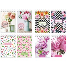 Блокнот А7 40л. на гребне BG "Floral" 307432