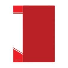 Папка с файлами inФОРМАТ А4 40 файлов красн. пластик 600 мкм карман 040822