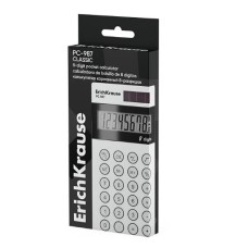 Калькулятор карманный 8-разрядов ErichKrause PC-987 Classic, белый 1шт 62009